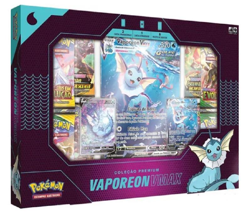Box Pokémon Vmax Jolteon Flareon E Vaporeon Caixa Premium - COPAG